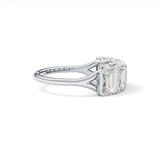 2.5 TCW Round Lab Grown Diamond Half Eternity Wedding Band