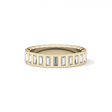 0.44 TCW Baguette Lab Grown Diamond Half Eternity Wedding Band