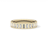 0.44 TCW Baguette Lab Grown Diamond Half Eternity Wedding Band