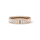 0.44 TCW Baguette Lab Grown Diamond Half Eternity Wedding Band