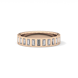 0.44 TCW Baguette Lab Grown Diamond Half Eternity Wedding Band