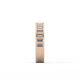 0.44 TCW Baguette Lab Grown Diamond Half Eternity Wedding Band