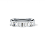 0.44 TCW Baguette Lab Grown Diamond Half Eternity Wedding Band