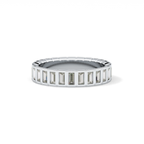0.44 TCW Baguette Lab Grown Diamond Half Eternity Wedding Band