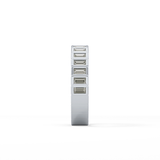 0.44 TCW Baguette Lab Grown Diamond Half Eternity Wedding Band