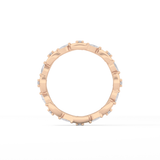 0.56 TCW Round & Marquise Lab Grown Diamond Full Eternity Wedding Band