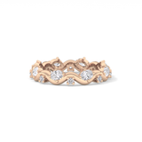 0.56 TCW Round & Oval Lab Grown Diamond Full Eternity Wedding Band