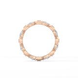0.56 TCW Round & Oval Lab Grown Diamond Full Eternity Wedding Band