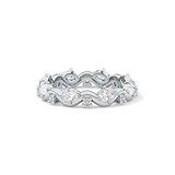 0.56 TCW Round & Oval Lab Grown Diamond Full Eternity Wedding Band