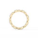 0.56 TCW Round & Pear Lab Grown Diamond Half Eternity Wedding Band