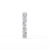 0.56 TCW Round & Pear Lab Grown Diamond Half Eternity Wedding Band