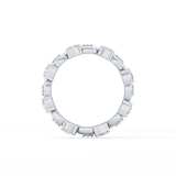 0.56 TCW Round & Pear Lab Grown Diamond Half Eternity Wedding Band