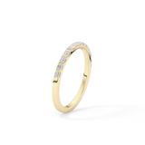 0.54 TCW Princess Lab Grown Diamond Half Eternity Wedding Band