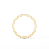 0.54 TCW Princess Lab Grown Diamond Half Eternity Wedding Band