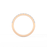 0.54 TCW Princess Lab Grown Diamond Half Eternity Wedding Band