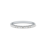 0.54 TCW Princess Lab Grown Diamond Half Eternity Wedding Band