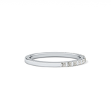 0.54 TCW Princess Lab Grown Diamond Half Eternity Wedding Band