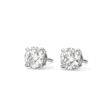1 TCW Round Lab Grown Diamond Stud Earrings