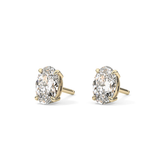 1 TCW Oval Lab Grown Diamond Stud Earrings