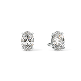 1 TCW Oval Lab Grown Diamond Stud Earrings