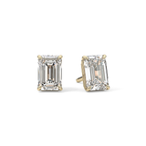 1 TCW Emerald Lab-Grown Diamond Stud Earrings
