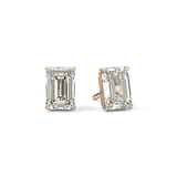 1 TCW Emerald Lab-Grown Diamond Stud Earrings