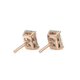 1 TCW Emerald Lab-Grown Diamond Stud Earrings