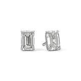 1 TCW Emerald Lab-Grown Diamond Stud Earrings