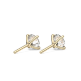 1 TCW Round Lab Grown Diamond Stud Earrings