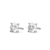 1 TCW Round Lab Grown Diamond Stud Earrings