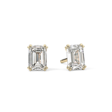 1 TCW Emerald Lab Grown Diamond Stud Earrings