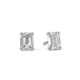 1 TCW Emerald Lab Grown Diamond Stud Earrings