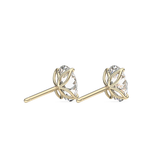 1 TCW Oval Lab Grown Diamond Stud Earrings