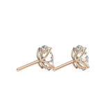 1 TCW Oval Lab Grown Diamond Stud Earrings