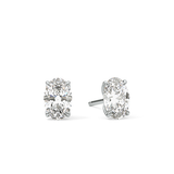 1 TCW Oval Lab Grown Diamond Stud Earrings