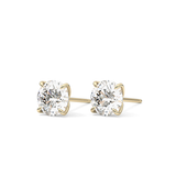 1 TCW Round Lab Grown Diamond Stud Earrings