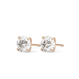 1 TCW Round Lab Grown Diamond Stud Earrings