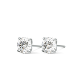 1 TCW Round Lab Grown Diamond Stud Earrings
