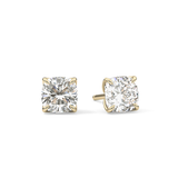1 TCW Cushion Lab Grown Diamond Stud Earrings
