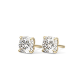 1 TCW Cushion Lab Grown Diamond Stud Earrings