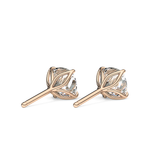 1 TCW Cushion Lab Grown Diamond Stud Earrings