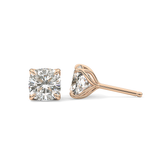1 TCW Cushion Lab Grown Diamond Stud Earrings