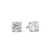 1 TCW Cushion Lab Grown Diamond Stud Earrings