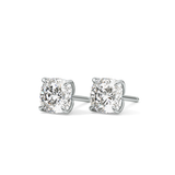 1 TCW Cushion Lab Grown Diamond Stud Earrings