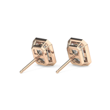 1 TCW Emerald Bezel Lab-Grown Diamond Stud Earrings