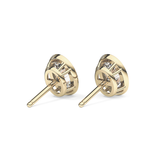1 TCW Oval Bezel Lab-Grown Diamond Stud Earrings