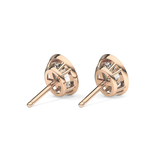 1 TCW Oval Bezel Lab-Grown Diamond Stud Earrings