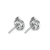 1 TCW Oval Bezel Lab-Grown Diamond Stud Earrings
