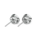 1 TCW Round Bezel Lab-Grown Diamond Stud Earrings