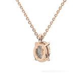 2 CT Oval Lab-Grown Diamond Solitaire Necklace